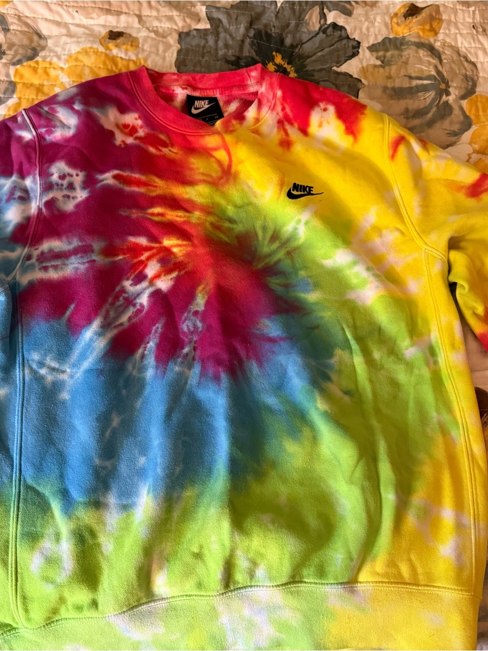 Unisex Custom Tie Dye Nike Crewneck sweater